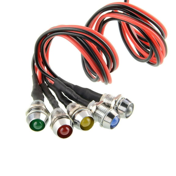 5x Car Boat LED Indicator Light Pilot Dash Dashboard Panel Warning (Random color
