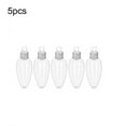 5x Christmas Clear Plastic Bulb Shape Ornaments Fillable DIY Light Bulb