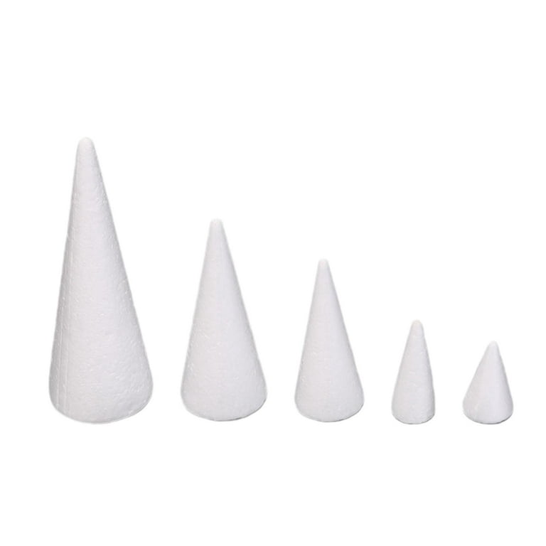 5x Craft Foam Cones DIY Home Project Foam Tree Cones Christmas Tree for  Holiday 