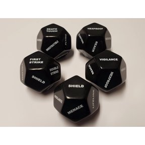 5x Deluxe 12 Sided Large Keyword & Shield Counters for Magic: The Gathering MTG CCG