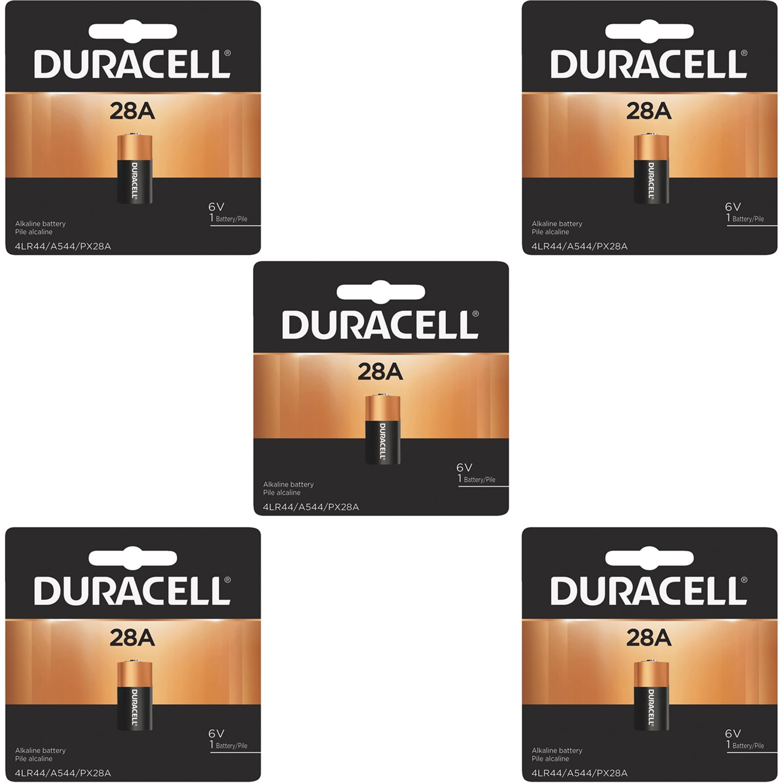 5x Duracell 28A 6V Battery Replacement for A544, PX28A, 476AF, 4LR44