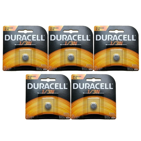5x Duracell DL CR1/3N 2L76 3V Lithium Battery Compatible with DL1/3N, DL1/3NB