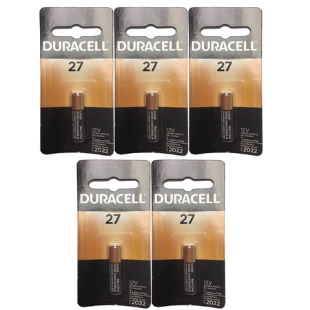 5x Duracell MN27 Alkaline 12V Battery G27A, A27, GP27A, AG27, L828