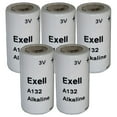 thumbnail image 1 of 5x Exell A132 Alkaline 3V Battery TR132, PC132A, EN132A, 1 of 1