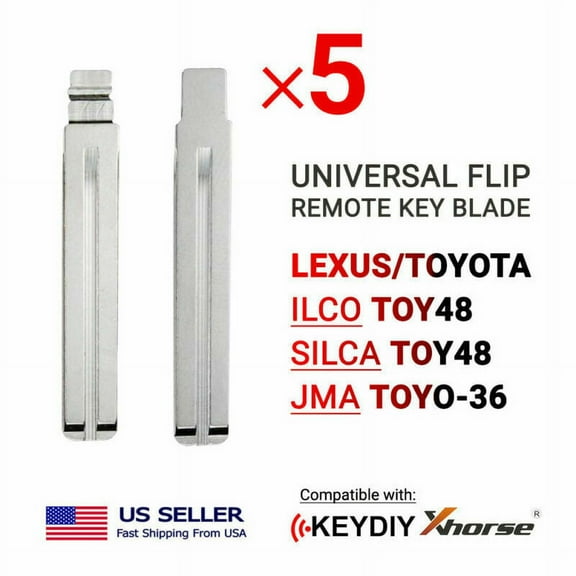 5x Flip Remote Key Blades for Xhorse and Keydiy remotes Lexus Type TOY48 TOYO-36
