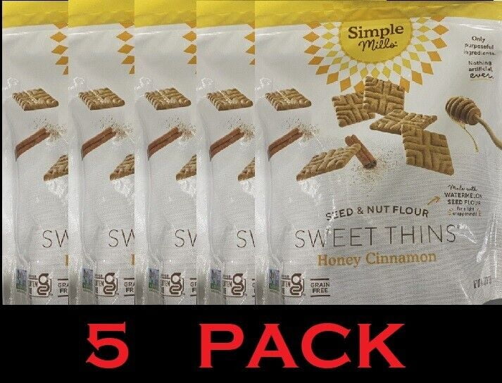 5x  HONEY CINNAMON Seed & Nut Flour Sweet Thins 14 oz Bag - 5 PACK