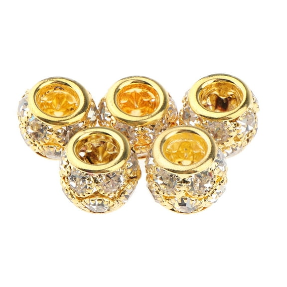 5x Hair Braid Beads Dreadlock Bead Clip Metal s Jewelry - en