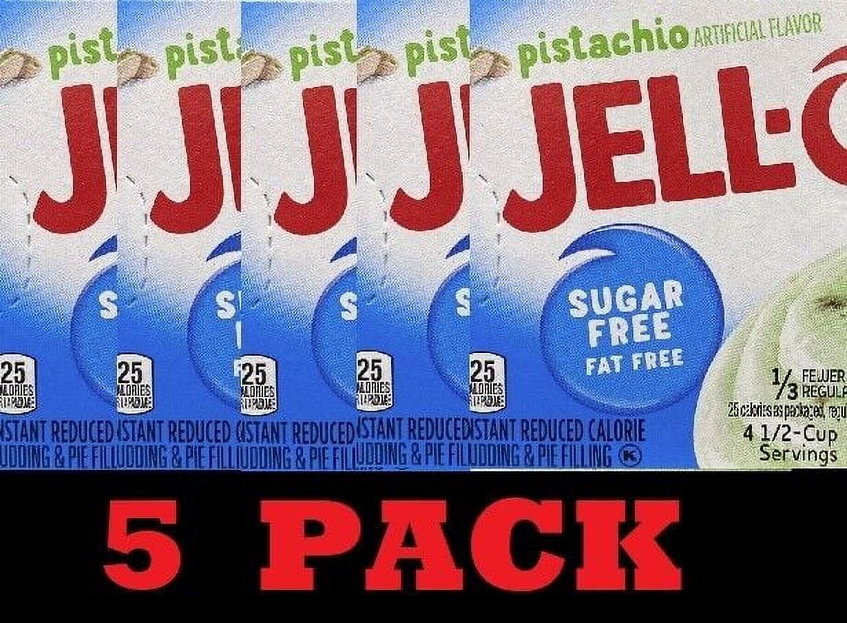 5x Jello PISTACHIO SUGAR FREE Instant Pudding & Pie Filling Mix Dessert