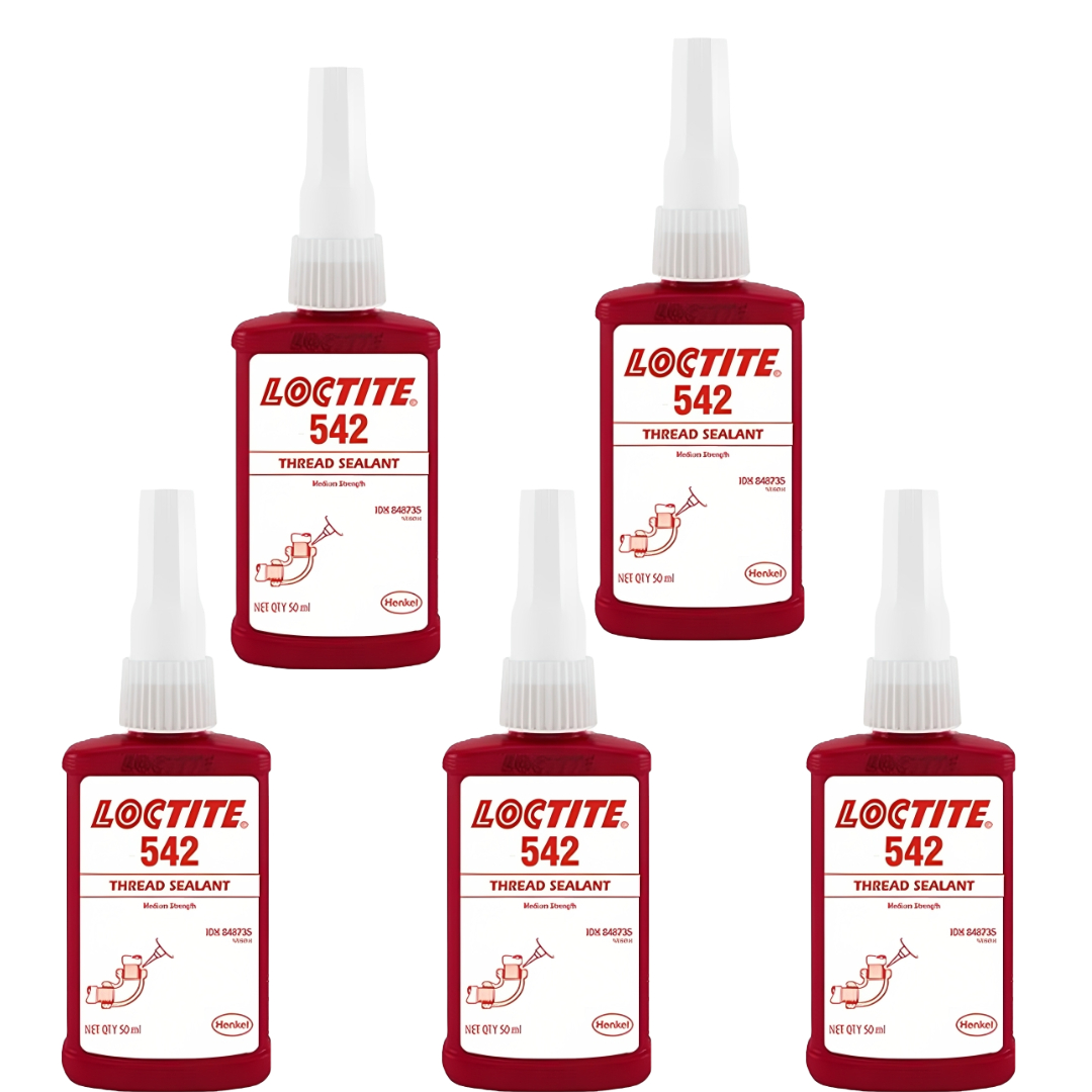 5x Loctite 542 Medium Strength Thread Sealant For Fine Threads 50 ml