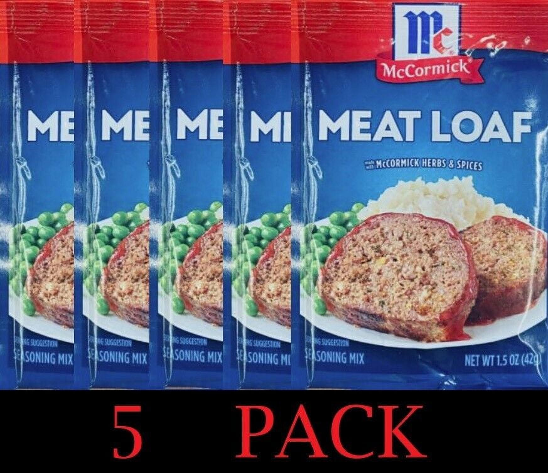 5x McCormick MEAT LOAF Seasoning Mix Savory Herbs & Spices 1.5 oz Packet 5 PACK