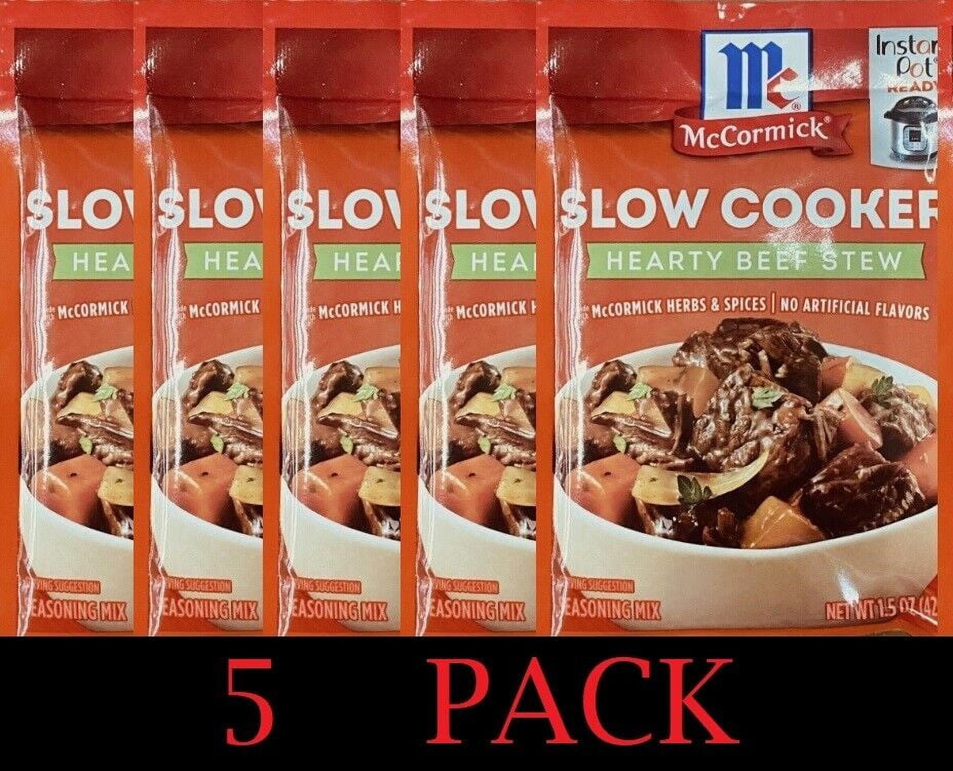 5x McCormick Slow Cooker HEARTY BEEF STEW Seasoning Mix Spices 1.5 oz 5