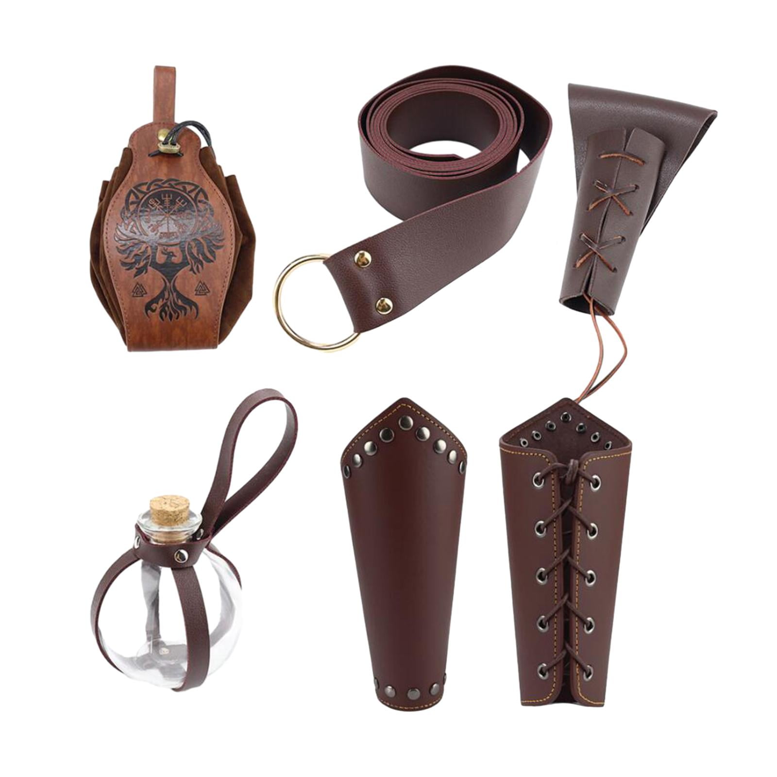 5x Men Medieval Knight Costume Accessories Retro Role Play Vintage