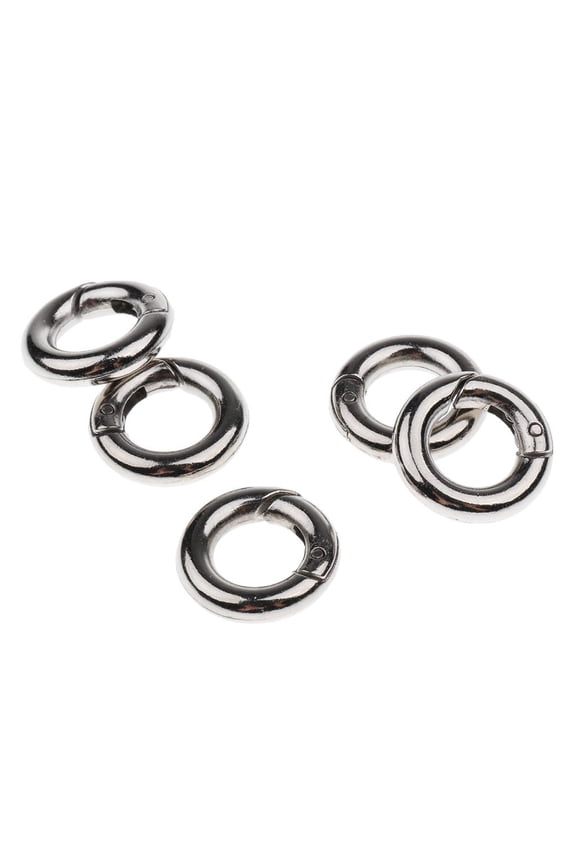 5x Metal Round Carabiner Sp Hook Keychain Key Buckle 15mm