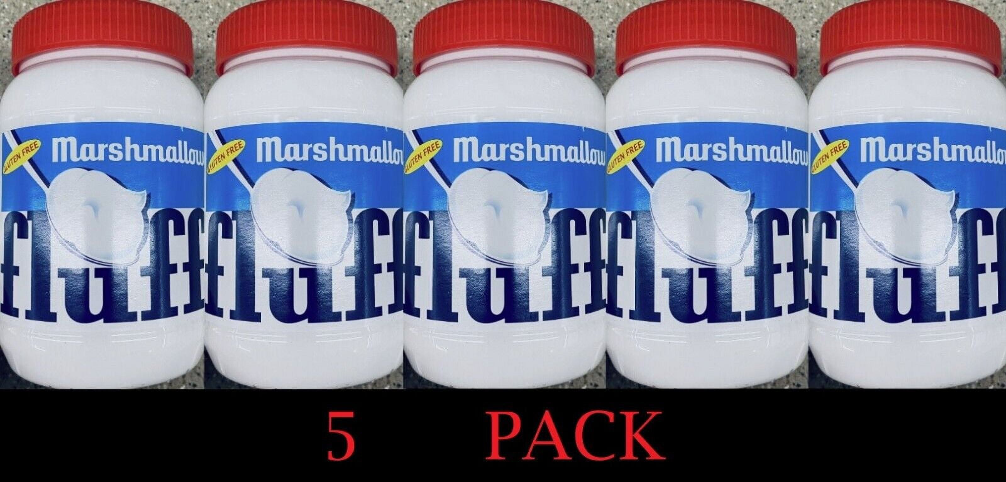 5x NEW Marshmallow Fluff spread Gluten Free Fat Free 7.5 oz Tub 5
