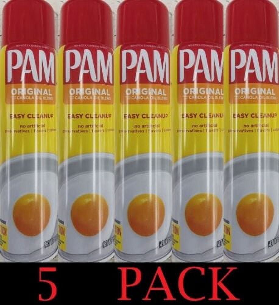 5x PAM Original Canola Oil Blend Non stick Cooking & Baking Spray 8 oz