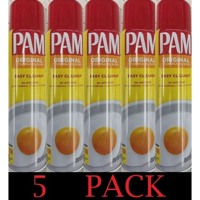 5x PAM Original Canola Oil Blend Non stick Cooking & Baking Spray 8 oz