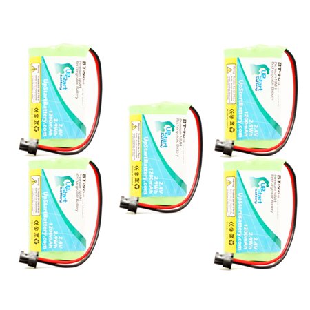 5x Pack - AT&T 17 Battery - Replacement for AT&T Cordless Phone Battery (1200mAh 2.4V NI-MH)