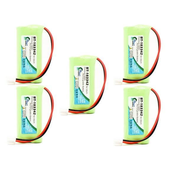 5x Pack - AT&T BT8001 Battery - Replacement for AT&T Cordless Phone Battery (700mAh, 2.4V, NI-MH)