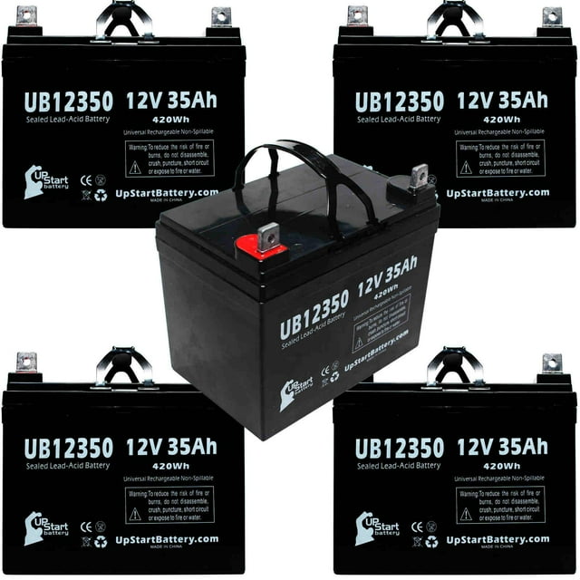 5x Pack - Compatible TOPAZ BATTERIES 8413001NN Battery - Replacement UB12350 Universal Sealed Lead Acid Battery (12V, 35Ah, 35000mAh, L1 Terminal, AGM, SLA)