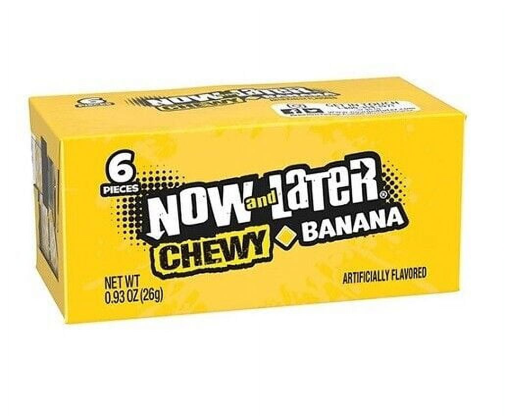 5x Packs Now And Later Chewy Banana Candy ( 6 Pieces Per Pack ) Free Shipping!