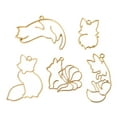 thumbnail image 1 of 5x/Set Foxes Collection Metal Frame UV Resin Pendant Open Bezel Setting for Jewelry Making Pressed Flower DIY Art Crafts, 1 of 6