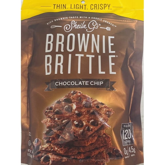 5x Sheila G's Brownie Brittle Chocolate Chip Cookie Snack Thins 5 oz Bag 5 PACK