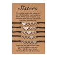 thumbnail image 1 of 5x Sister Best Friend Bracelet Friendship Bestie Matching Heart Long Distance, 1 of 9