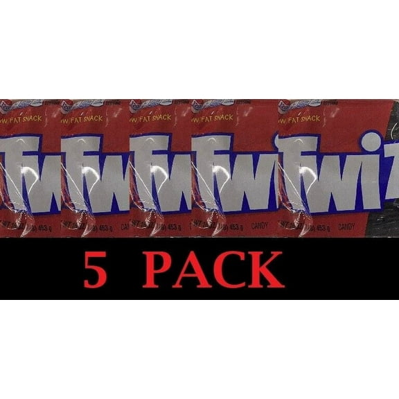 5x TWIZZLERS Twists BLACK Licorice 16 oz Bag 1 LB - 5 PACK