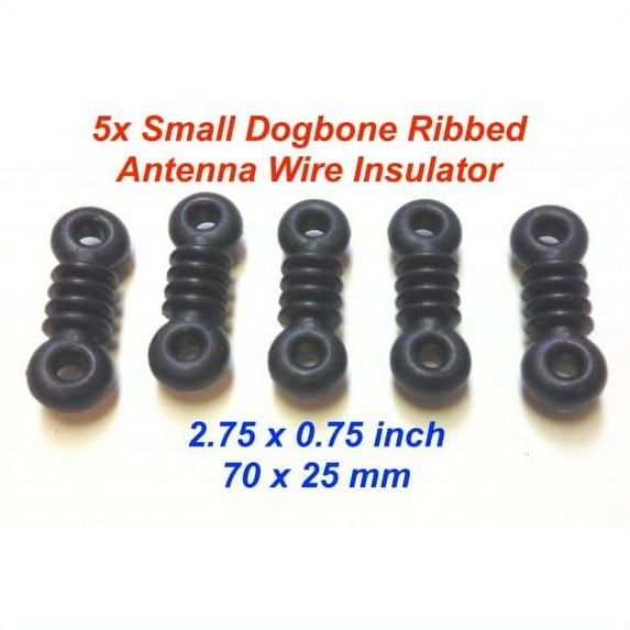 5x Taurus Small Dogbone (Dog Bone) Ribbed Antenna Wire Insulator