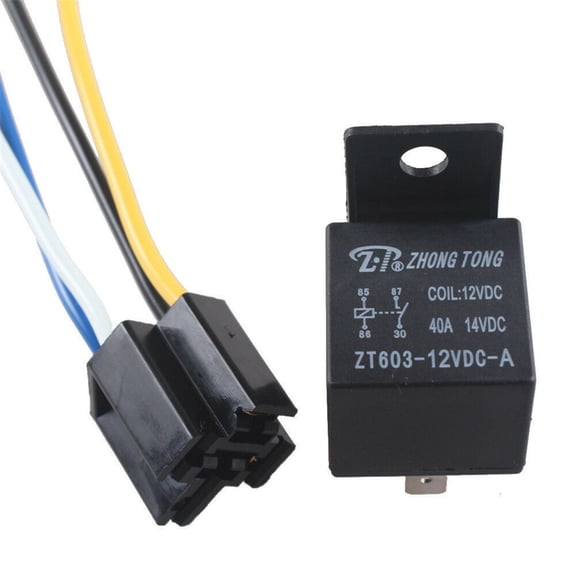 5x Universal Auto Car Truck 12V 40A SPST Premium Relay & Socket 4 Pin 4P 4 Wire