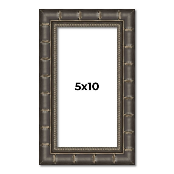5x10 Frame Black Bamboo Solid Wood Picture Frame Width 1.5 Inches | Interior Frame Depth 0.5 Inches