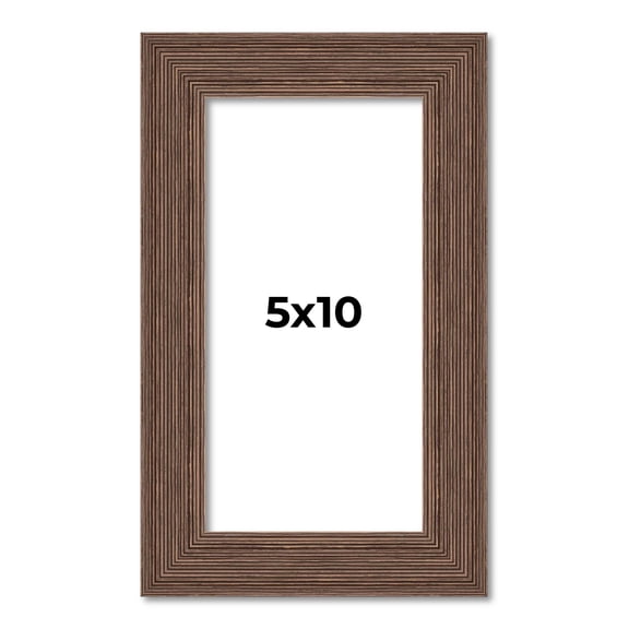 5x10 Frame Brown Distressed Barnwood Picture Frame | Rustic Farmhouse Photo Frame Includes UV