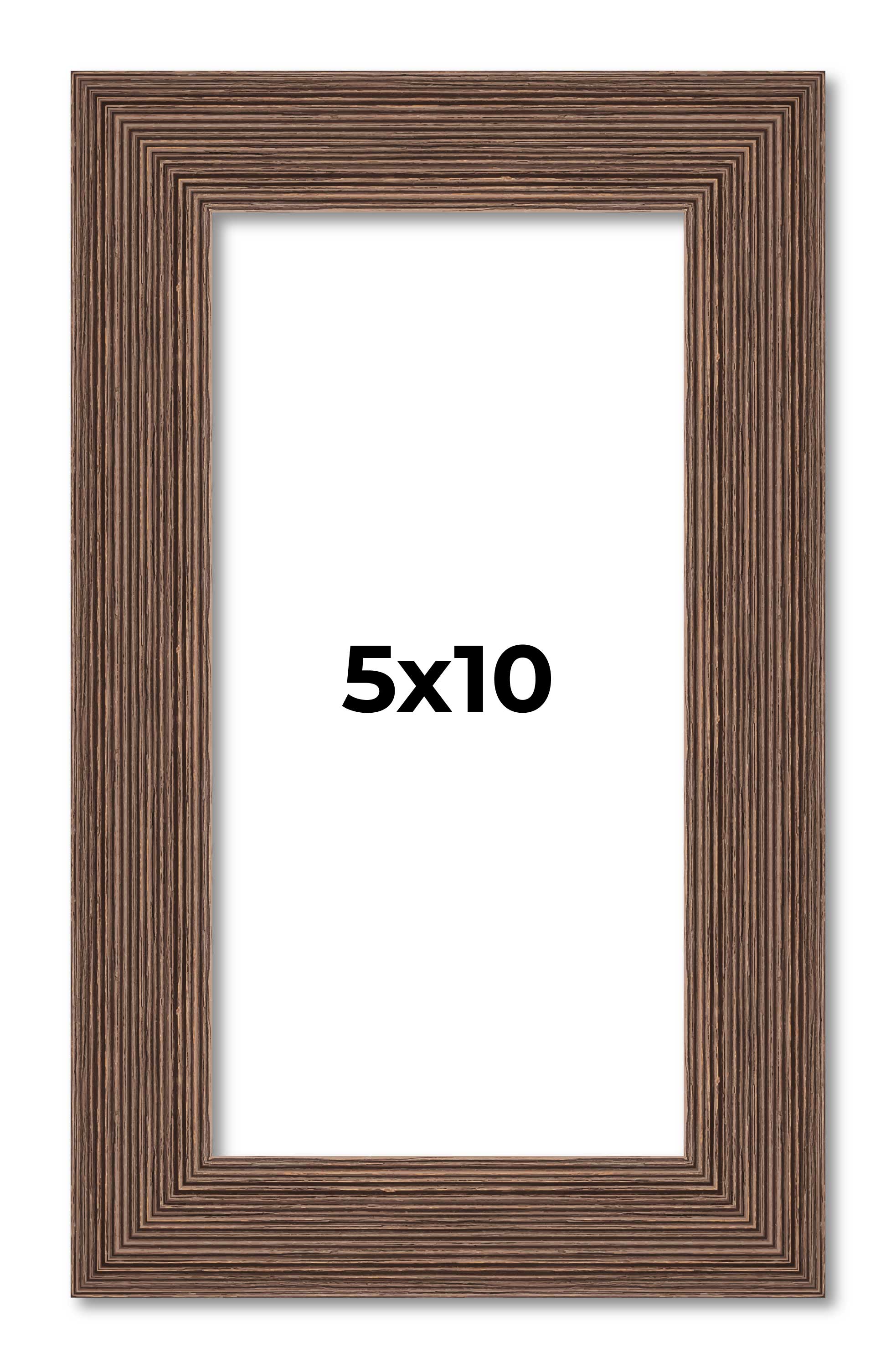 5x10 Frame Farmhouse Brown Solid Wood Picture Frame Width 1.5 Inches ...