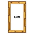 thumbnail image 1 of 5x10 Frame Gold Bamboo Solid Wood Picture Frame | 1 Inch Moulding Width | Interior Frame Depth 0.75, 1 of 8