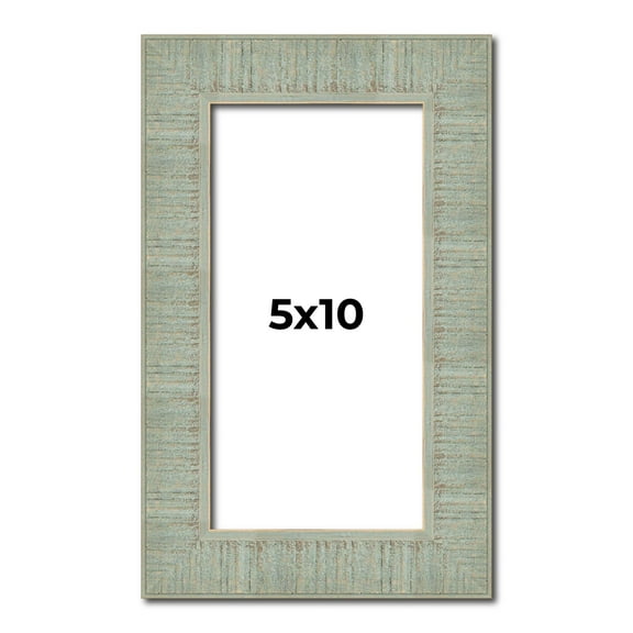 5x10 Frame Green Desert Pear Solid Wood Picture Frame | 1.625 Inch Moulding Width | Interior Frame