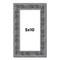 thumbnail image 1 of 5x10 Frame Silver Black Rustic Sonoma Solid Wood Picture Frame | 1.5 Inch Moulding Width | Complete, 1 of 8