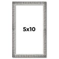 thumbnail image 1 of 5x10 Frame Silver Grey Distressed Solid Wood Picture Frame | 0.75 Inch Moulding Width | Interior, 1 of 8