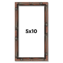 5x10 IN Frame Brown Bamboo with Dark Coffee/Walnut Finish | Solid Wood Picture Frame Width 0.75