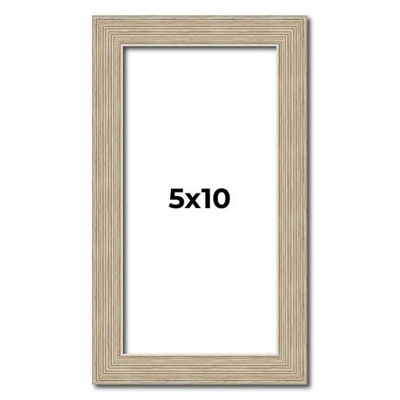 5x10 IN Frame Grey Solid Wood Picture Frame Width 1 Inches | Interior Frame Depth 0.5 Inches |