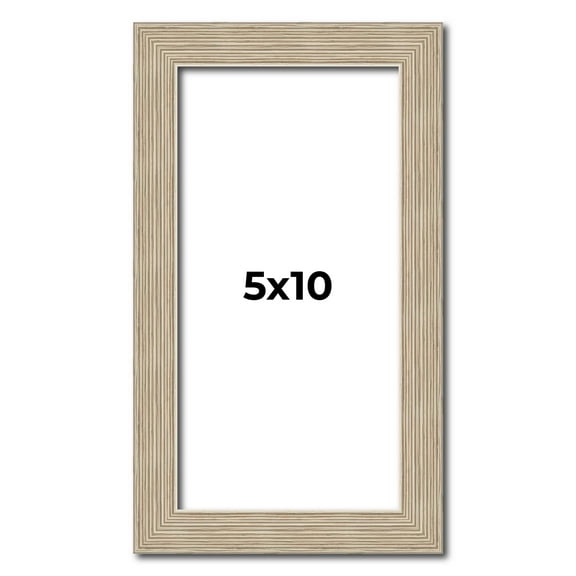 5x10 IN Frame Grey Solid Wood Picture Frame Width 1 Inches | Interior Frame Depth 0.5 Inches |