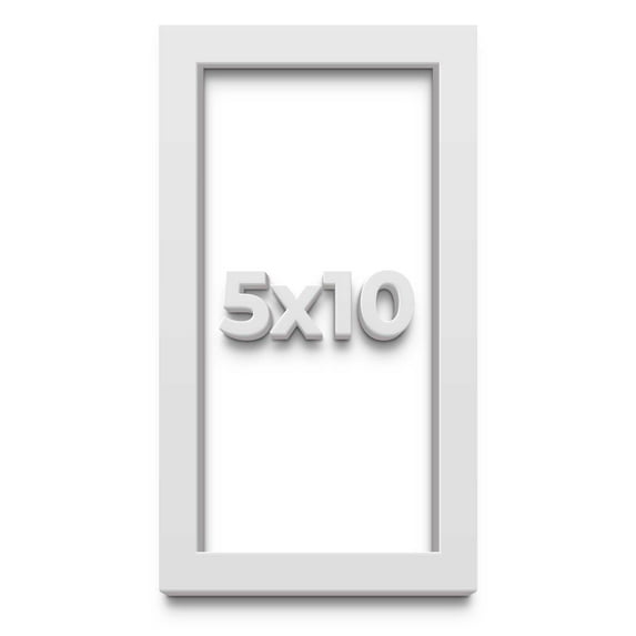 5x10 IN Shadow Box Frame White | 2 Inches Deep Real Wood Contemporary Shadowbox Display Frame | UV