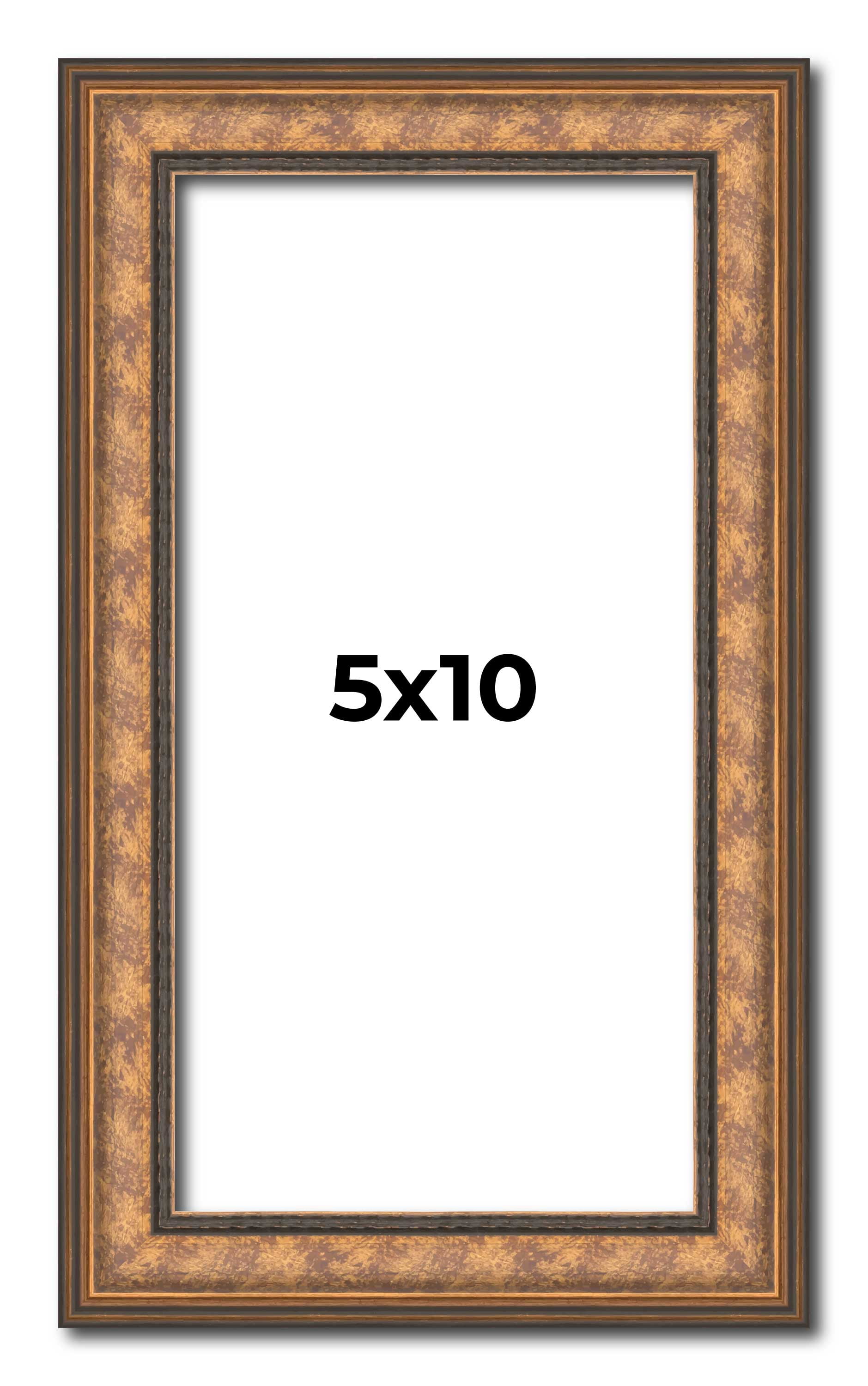 5x10 In Frame Gold Real Wood Picture Frame Width 1.25 inches | Interior ...