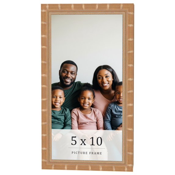 5x10 In Frame Gold Real Wood Picture Frame Width 1.5 inches | Interior Frame Depth 0.5 inches |