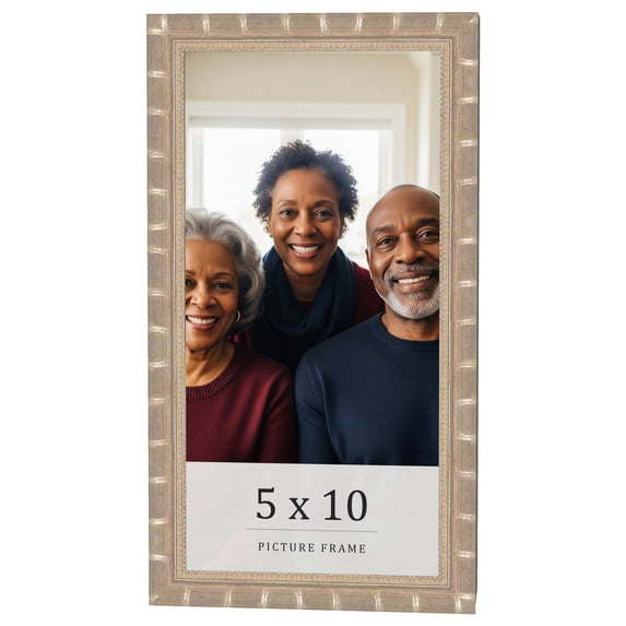 5x10 In Frame Silver Real Wood Picture Frame Width 1.5 inches | Interior Frame Depth 0.5 inches |