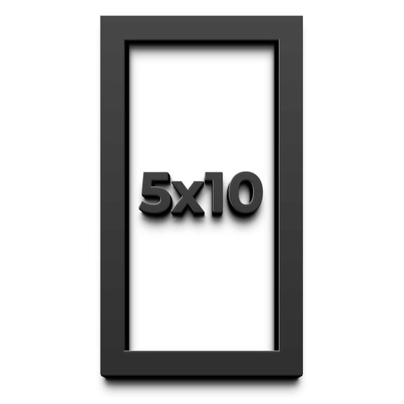 5x10 In Shadow Box Frame Black | 1 inches Deep Real Wood Contemporary Shadowbox Display Frame | UV