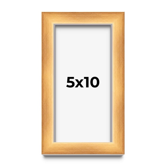 5x10 Shadow Box Bronze Cross-Brushed Display Frame | 1.625 Inches Deep Solid Wood | UV Resistant