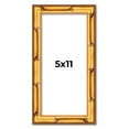 thumbnail image 1 of 5x11 Frame Gold Bamboo Solid Wood Picture Frame | 1 Inch Moulding Width | Interior Frame Depth 0.75, 1 of 8