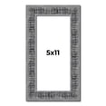 thumbnail image 1 of 5x11 Frame Silver Black Rustic Sonoma Solid Wood Picture Frame | 1.5 Inch Moulding Width | Complete, 1 of 8