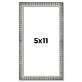 thumbnail image 1 of 5x11 Frame Silver Grey Distressed Solid Wood Picture Frame | 0.75 Inch Moulding Width | Interior, 1 of 8