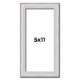 thumbnail image 1 of 5x11 Frame Silver Inner Slope Bevel Picture Frame | 1 Inch Moulding Width | 0.75 Inch Rabbet Depth, 1 of 8